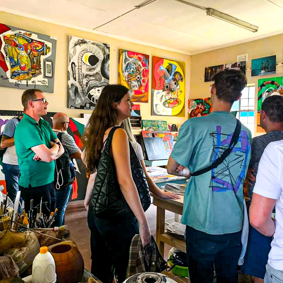 Group of people in an art studio